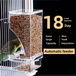 1PC Parrot Feeder Anti-Spill Transparent Bird Food Box Clear Feeding Device for Parrots Durable Bird Feeding Box
