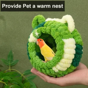 Dropshipping Warm Bird Nest Birdcage Winter House for Parrot Hamster Cozy Suger Glider Bed Accessories Plush Hanging Inside