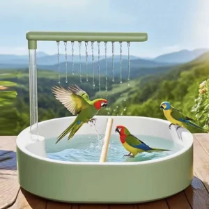 Parrot Bath Shower USB Automatic Bird Bathtub  Shower Toy Easy Setup Gift Cage Accessories for Pet Birds Cockatiel Lovebird