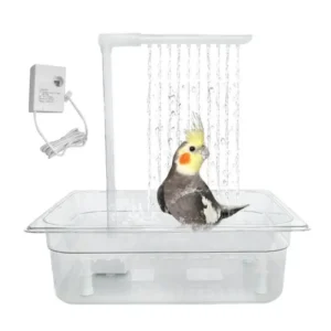 Bird automatic Bathing Tub Small Parrot Bowls Multipurpose Small Bathtub Bowl Cage USB Bird Shower Fountain For Parakeets