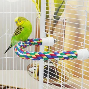 1 PC Pet Bird Bite Toys Parrot Cotton Rope Climbing Swing Toys for Pet Bird Standing Rotating Ladder Training Toys Cage Supplies