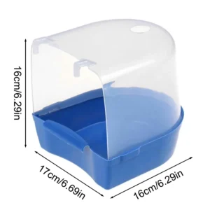 Plastic Bird Water Bath Box Bathtub Parrot For Parakeet Hanging Bowl