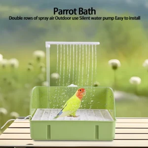 Bird Bathing Tub Shower Box Automatic Parrot Bath Fountain Multipurpose Bird Bathtub With Multiple Faucets For Birds Cleaning
