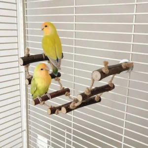 Ladder Toy Bird Perch for Small Parrots Molar Grinding Scratchers Rack