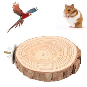 Birds Round Perch  Natural Wooden Stand for Cage Birds Parrots Biting Standing Round  Perch for Bird