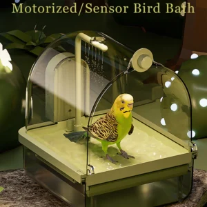 New Smart Sensor Automatic Shower Box for Bird Electric Model Bird Bathtub with Screw Hooks Clear Parrot Bathtub Hanging Bathtub