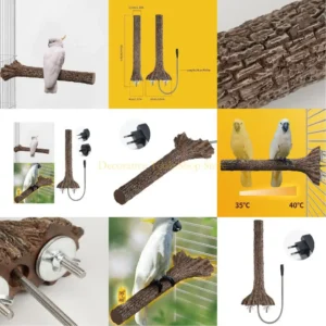 QX2E Intelligent Temperature Control Heated Bird Perch Create Warm Environment for Birds Promoting Healthy and Happiness