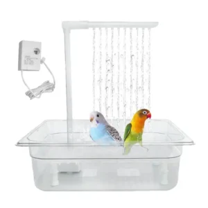 Automatic Bird Bathing Tub Shower Box Multipurpose Bird Bathtub With Multiple Faucets Bowl Cage Shower Fountain For Parakeets