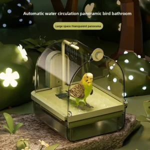 Parrot Bathroom Black Phoenix Tiger Skin Peony Bird Bathing Artifact Transparent Bathbasin Bathing Supplies Bathing Box