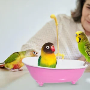 Parrot Intelligent Bath Bird Automatic Shower Bathtub Cage Parakeet Plastic Accessorieshousehold Accessorybird Supplies