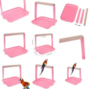 2025 New DIY Parrots Perch Gym Stand with Plastic Poop Tray Bird Accessories