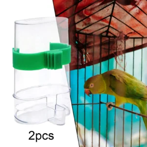 2 Pieces Automatic Bird Water Dispenser Parakeet Waterer for Budgies Finch