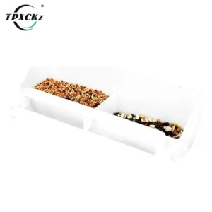 Large Capacity Bird Feeder Box Anti-Splash Bird Food Dispenser Durable Parrot Feeding Box For Small Medium Birds