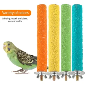 Bird Claw Beak Grinding Bar Standing Stick Parrot Station Pole Parrot Stand Claws Cage Accessories artículos para mascotas