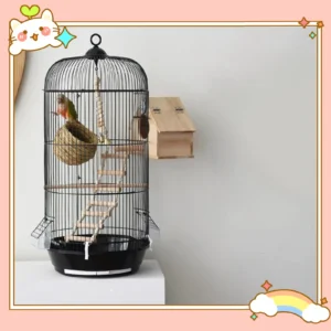 Bird Cage Ventilated Bird Carrier Bird House for Small Birds Finches Budgies Creative Round Bird Cage Cockatiels Parrotlet