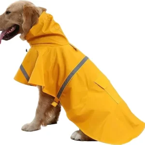 Large Dog Raincoat Adjustable Pet Water Proof Clothes Lightweight Rain Jacket Poncho Hoodies Waterproof Dog Raincoat for Dogs