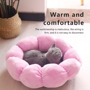 Wholesale Luxury Designer Flower Cat and Dog Bed Soft Cozy Breathable Solid Pattern with Elegant vacuum Packing