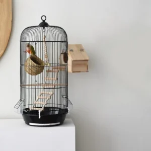 Bird Cage Round Pet Supplies Sturdy Ventilated Parakeet Cage Bird House for Lovebirds Budgies Small Birds Macaw African Grey