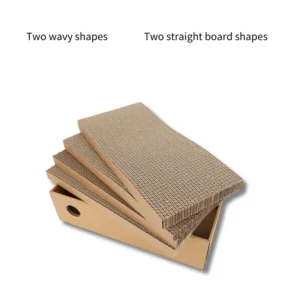 4 Pack 1 Cat Scratching Post Cardboard Box for Indoor Cats, Cat Scratching Mat Cardboard Box for Indoor Cats and Kittens