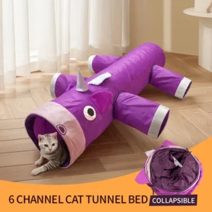 Kitty Tunnel Bored Cat Pet Toys Peek Hole Toy Ball Cat, Cats, Rabbits, Kittens and Guinea Pigs for Hiding Hunting and Resting