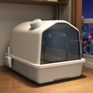 Cat litter box, fully enclosed, odorless and deodorizing, extra large size for external splashing in cat toilets, cat litter box