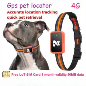 4G Smart Dog Collar Holder GPS Tracker for pet Waterproof Free SIM Cat Tracking Device Pet Locator with Find My for iOS Android