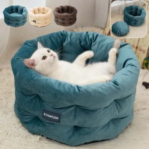 Thickened Cylindrical Pet Beds for Cats Winter Warm Dutch Velvet Pet Nest Comfortable Pet House for Indoor