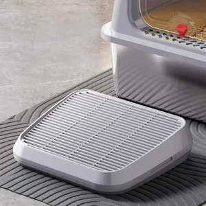 Cat Litter Catcher Ramp Box Double Layer Paw Cleaning Tray Cat Pedal Step Stool With Filter Universal Litter Box Cleaning Tools