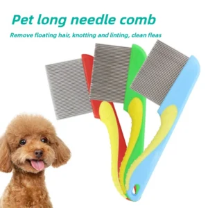 Stainless Steel Cat Dog Flea Comb Wool Cleaning Supplies Pet Hair Removal Massage Seahorse Shape Comb Pet Hair Accessories