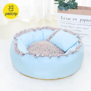 Dog and Cat Bed Soft Warm and Breathable in Winter Small Floral Sleeping Bag Comfortable and Cute, Cat and Dog Universal Bed
