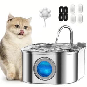 Cat Water Fountain 3.2L Stainless Steel Pet Water Fountain Dog Water Dispenser Automatic Cat Fountain Dog Bowls Cat Products