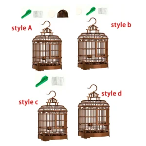 Villa Bird Cage Parrot Birdcage Large Indoor Accessories Portable Pet Cage Parrot Stand Cage for Lovebirds Cockatiels Budgies