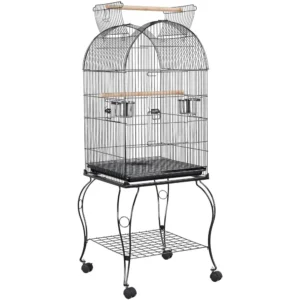 Dome Open Top Large Medium Parrot Bird Cage on Stand