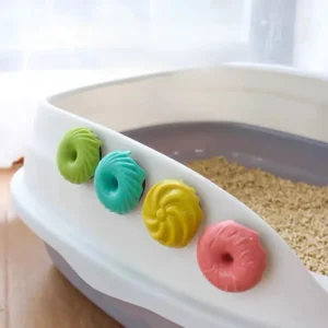4pcs Pet litter box deodorizing donut air freshener - eliminates odors from cat litter boxes and litter boxes
