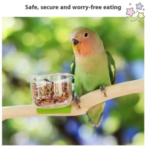 Parrot Food Bowl Feeder Cup With Clip Small Pet Bird Feeder Water Bowl Bird Cage Feeder Pet Feeding Basin Bracket Accessories