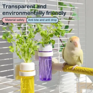 Hanging Basket Container Toys Budgie Cage Supplies Bird Parrot Feeder Cage Vegetable Holder Preservation Jar Cage Accessories