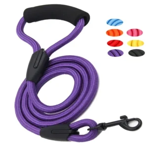 Leashes for Large and Small Dog and Cat Pets, Running, Walking, Training, Nylon Rope, 7 Colors, 3 Sizes, Tenacity