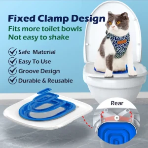 Cat Toilet Trainer Litter Box Cat Toilet Training Reusable Simple Installation Open Cat Raising Artifact