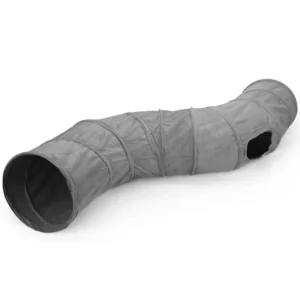 Gray Foldable Cat Tunnel 3 Holes Kitten Drill Bucket Toys Indoor Pet Toy Catwalk Tubing