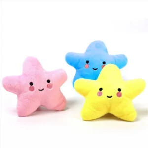 Pet Toys Plush Multi-color Pentagram Starfish Soft Comfortable Wear-resistant And Durable Pet Products Teddy Dog Toys