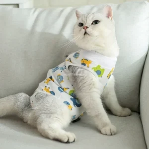 Cats Surgery Suit for Small Dog Kitren Clothes Cat Anti-licking Sterilization Clothing Weaning Breathable Pet Anti-scratch Vests
